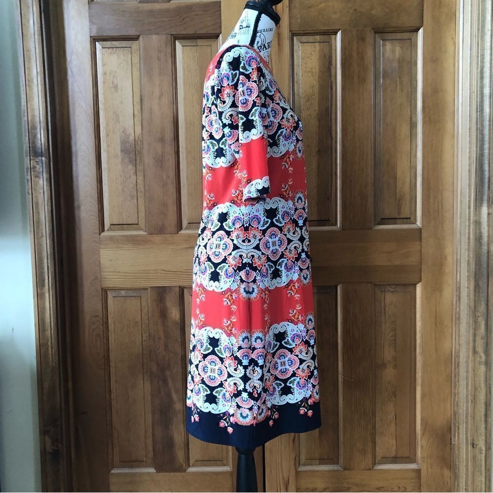 Eliza J Paisley Shift Dress Size 10 - Picture 6 of 9